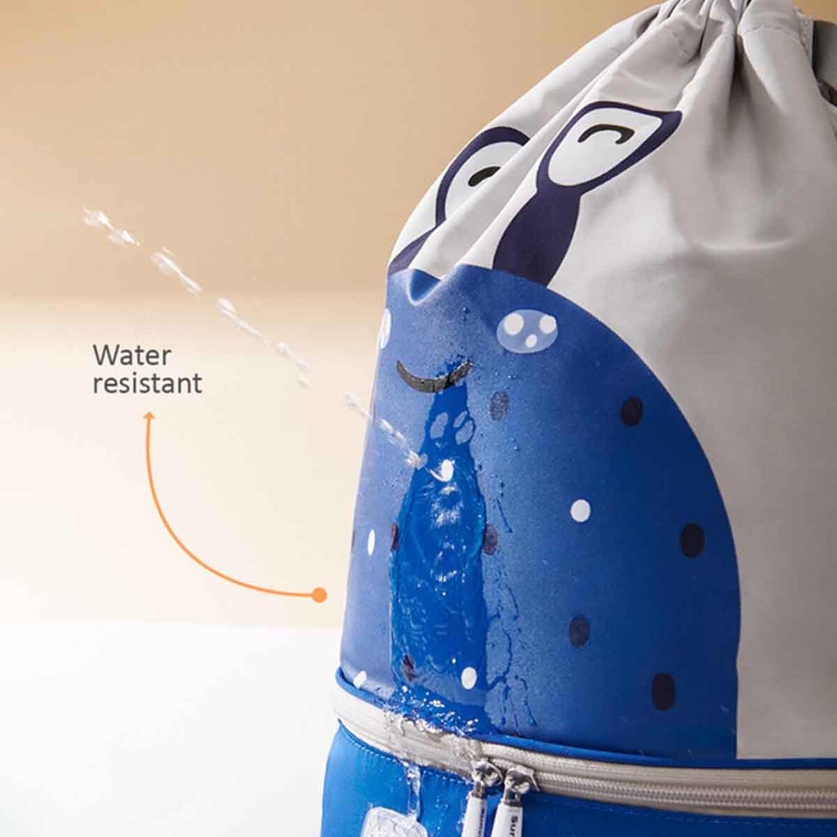 Sunveno Blue Sling 3D School/Swimming Bag with Shoe Compartment