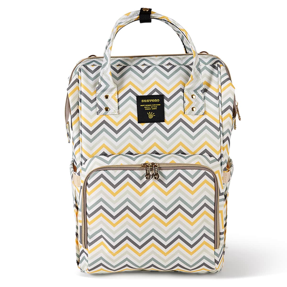 Sunveno Yellow Wave Diaper Bag Toddler