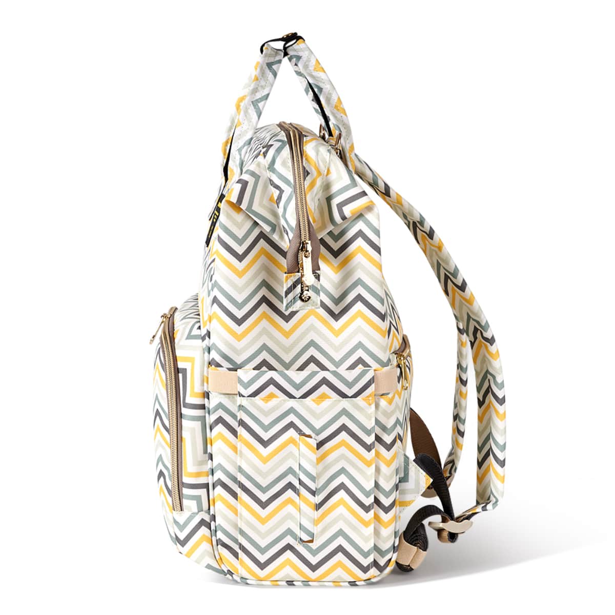 Sunveno Yellow Wave Diaper Bag Toddler