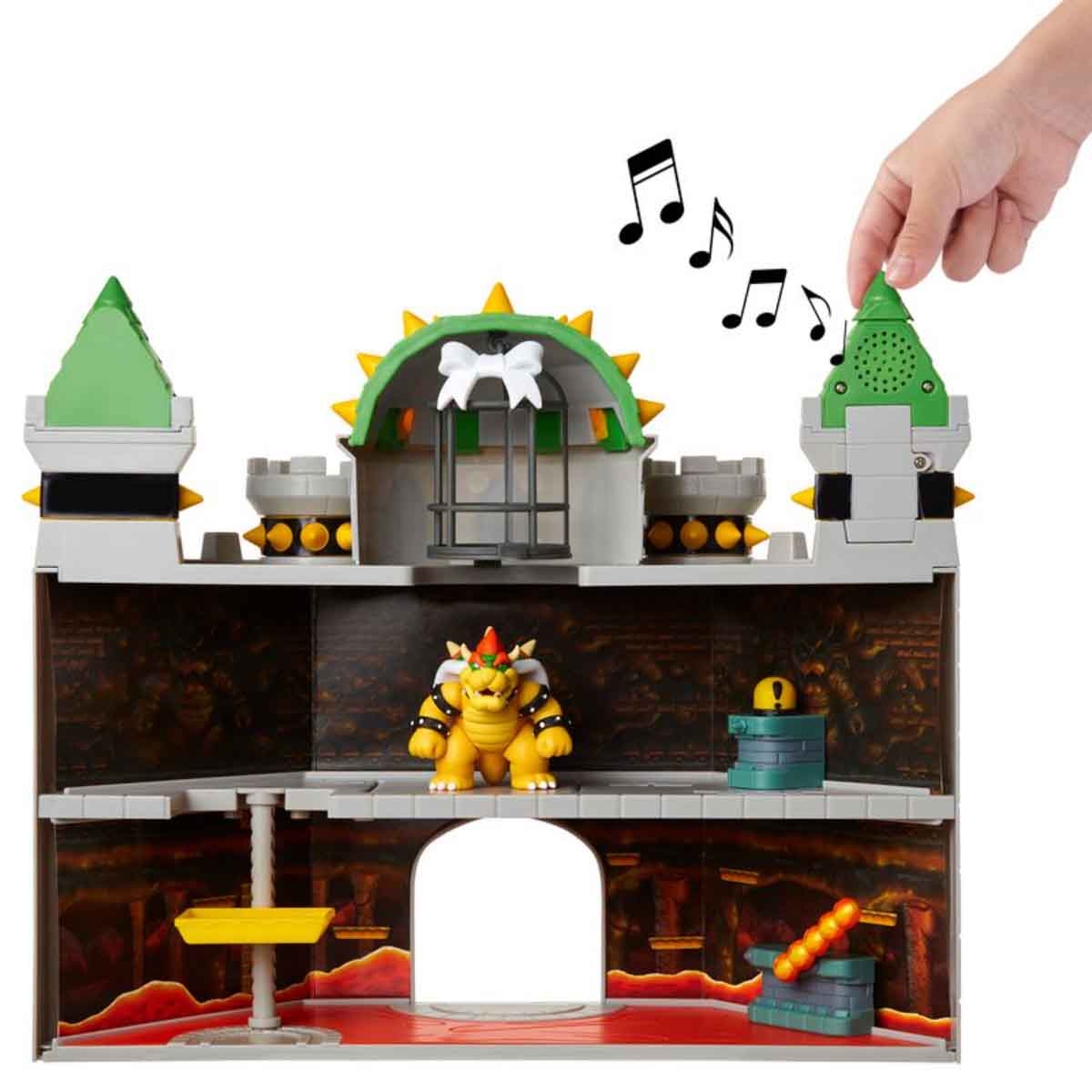 Super Mario Bowser's Castle with 2.5" Exclusive Articulated Bowser Action Figure Playset Unisex, 3-4 Years