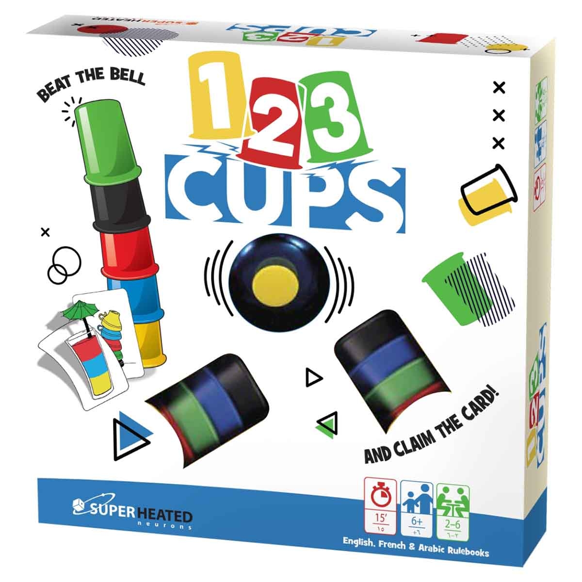 SuperHeated Neurons 123 Cups Board Game Unisex, 5-7 Years