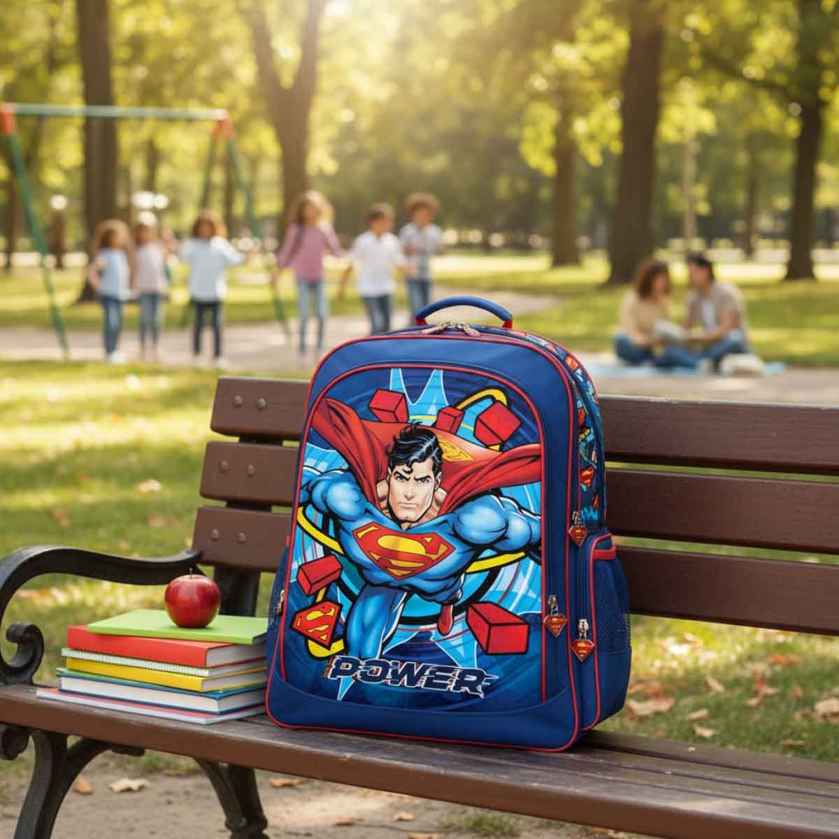 دي سي سوبرمان حقيبة ظهر مدرسية بتصميم القصص المصورة مقاس 16 انش