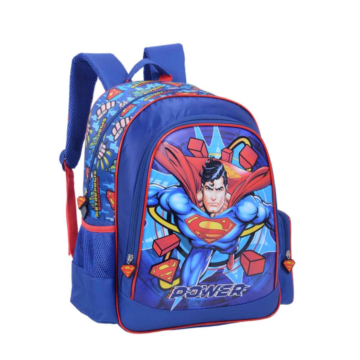 دي سي سوبرمان حقيبة ظهر مدرسية بتصميم القصص المصورة مقاس 16 انش