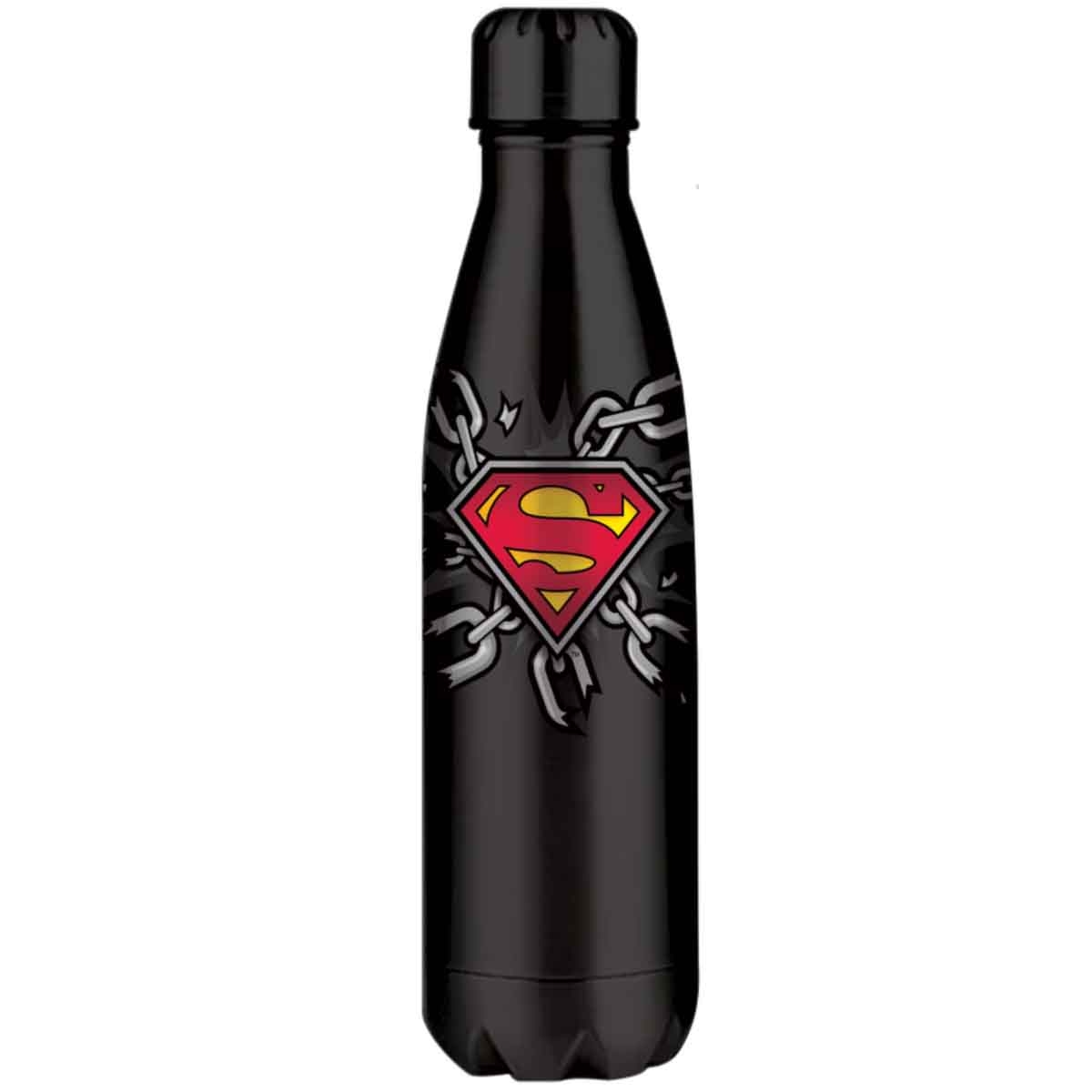 دي سي سوبرمان مجموعة حقيبة ظهر سوبرهيرو 4 في 1 مع زجاجة وحقيبة غداء ومقلمة