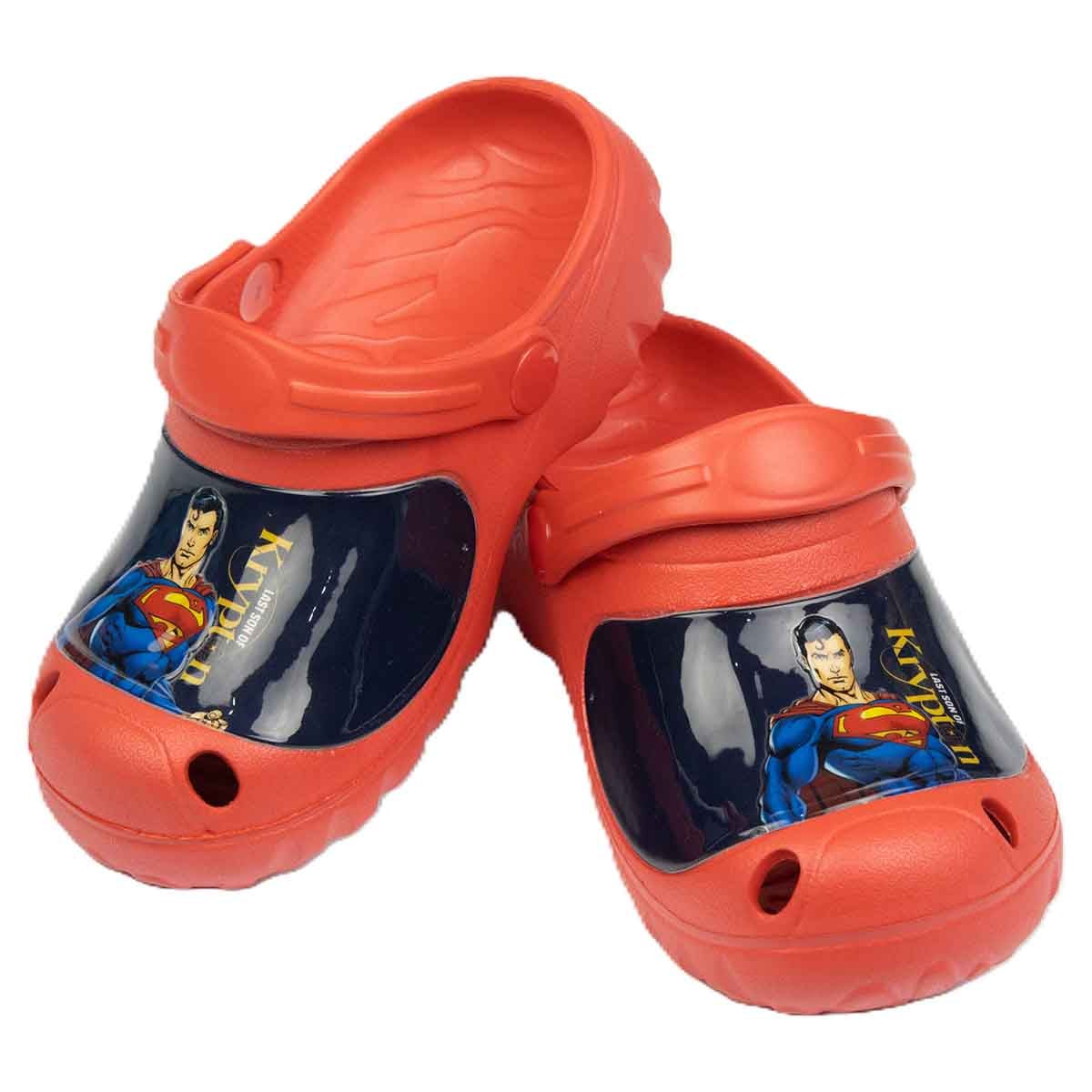 Superman EU Red Lightweight & Comfortable Slip-On Sandals Kids Klogs Boys