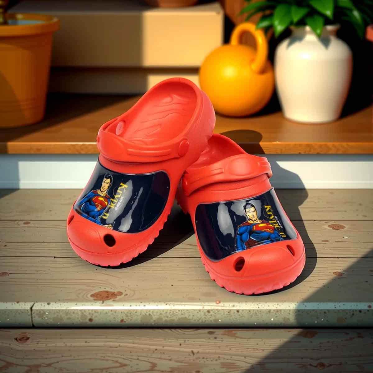 Superman EU Red Lightweight & Comfortable Slip-On Sandals Kids Klogs Boys