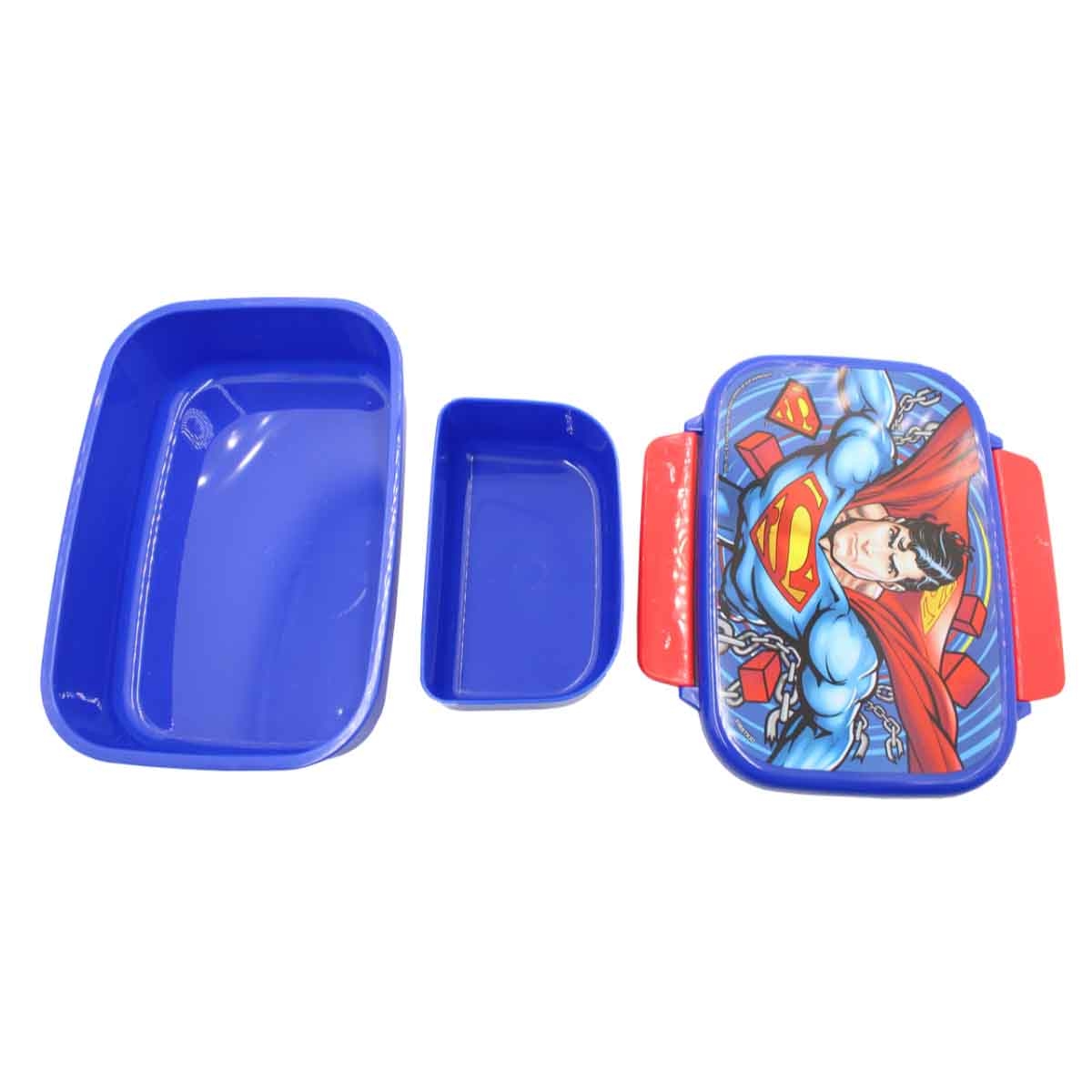 سوبرمان صندوق غداء متين ومضاد للتسرب مع صينية داخلية