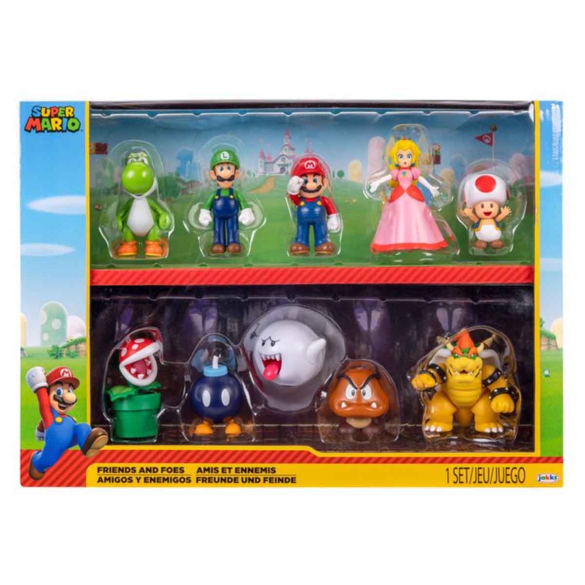 Super Mario 2.3" Friends & Foes Action Figure Set Unisex, 3-4 Years