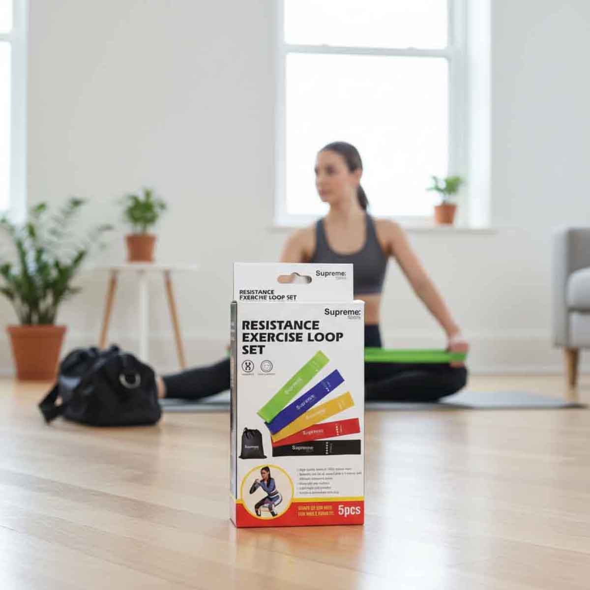 Supreme Sports 5-Piece Resistance Exercise Loop Set