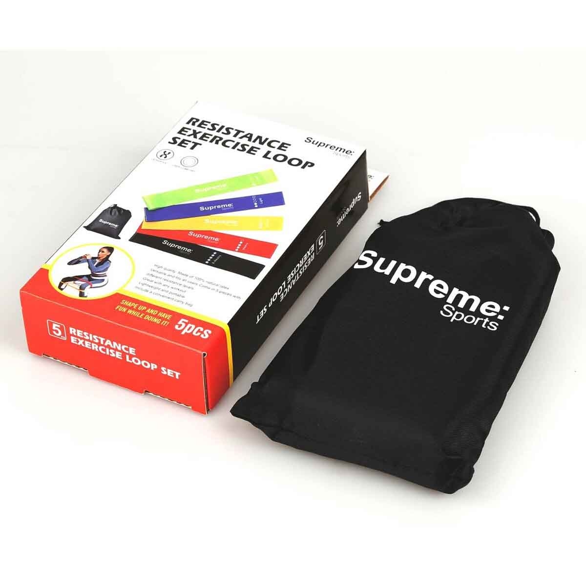 Supreme Sports 5-Piece Resistance Exercise Loop Set
