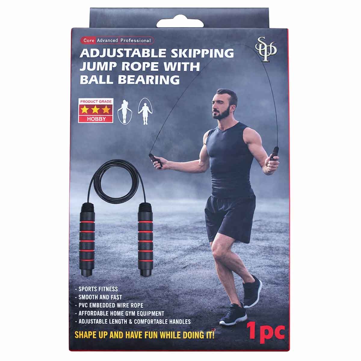 Supreme Sports Adjustable Skipping Jump Rope with Ball Bearing