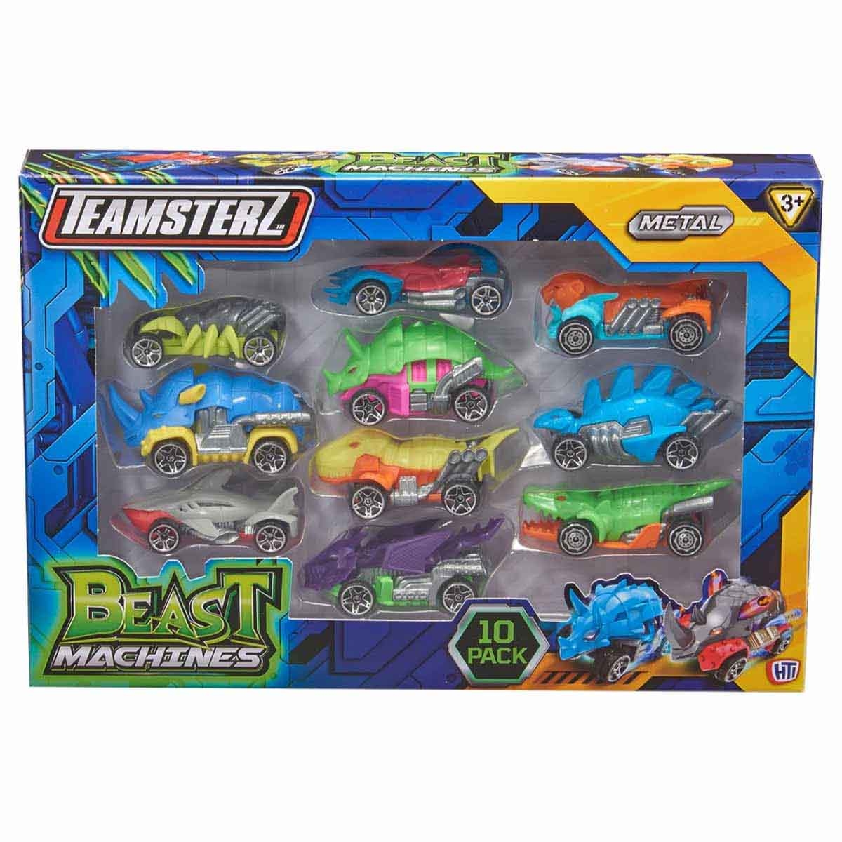Teamsterz Beast Machines Diecast Car Unisex, 3-4 Years, Pack of 10