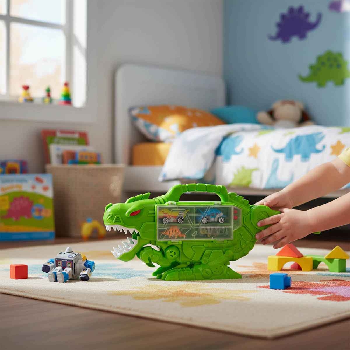 تيمسترز مجموعة بيست ماشينز مدمر الديناصورات مع شخصيات دينو للجنسين، 3-4 سنوات