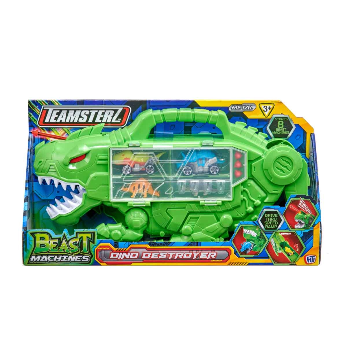 تيمسترز مجموعة بيست ماشينز مدمر الديناصورات مع شخصيات دينو للجنسين، 3-4 سنوات