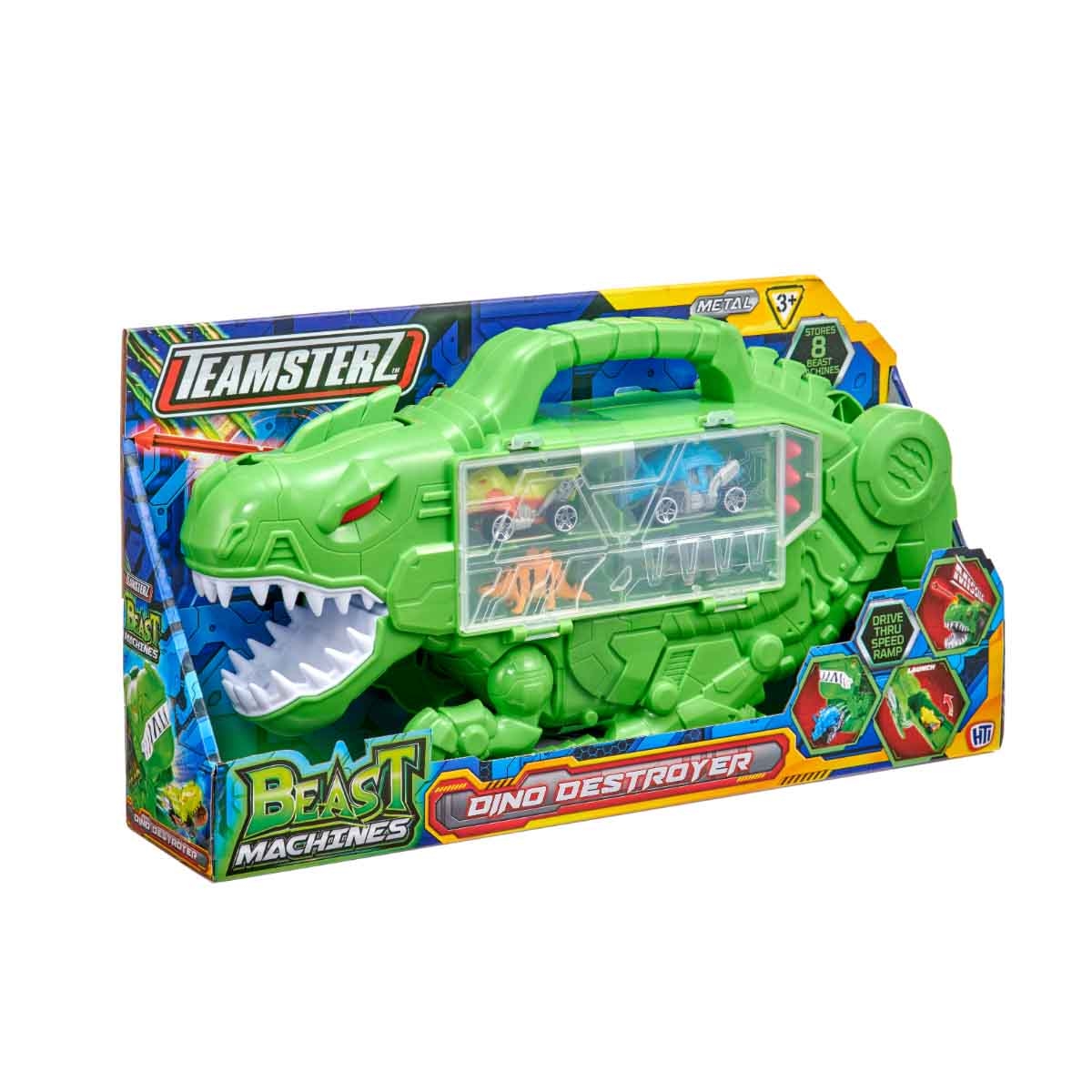 تيمسترز مجموعة بيست ماشينز مدمر الديناصورات مع شخصيات دينو للجنسين، 3-4 سنوات
