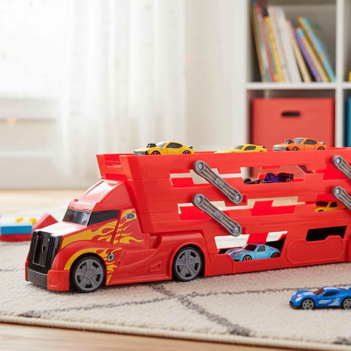 Teamsterz Metro City Launcher Transporter & 5 Cars Playset Unisex, 3-4 Years