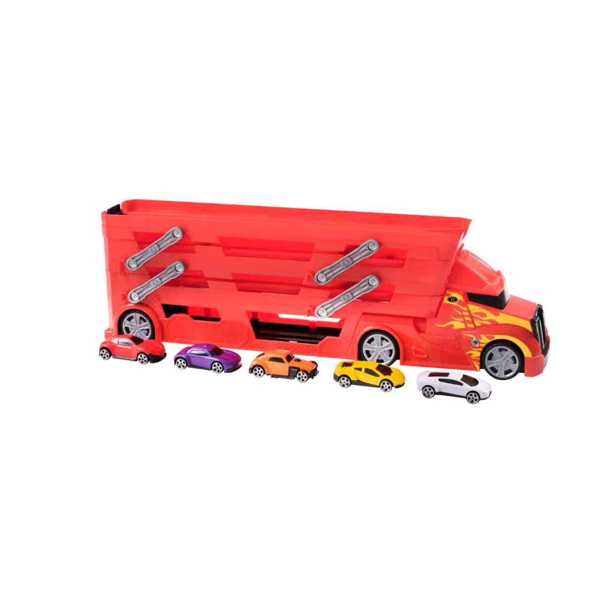 Teamsterz Metro City Launcher Transporter & 5 Cars Playset Unisex, 3-4 Years