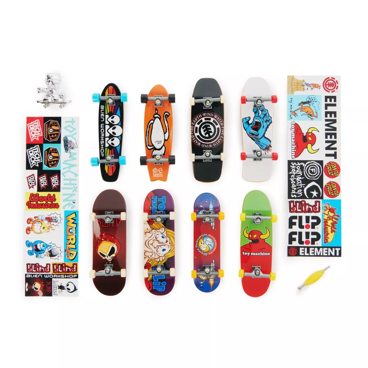 Tech Deck 25th Anniversary Fingerboard Set Unisex, 5-7 Years, Pack of 8