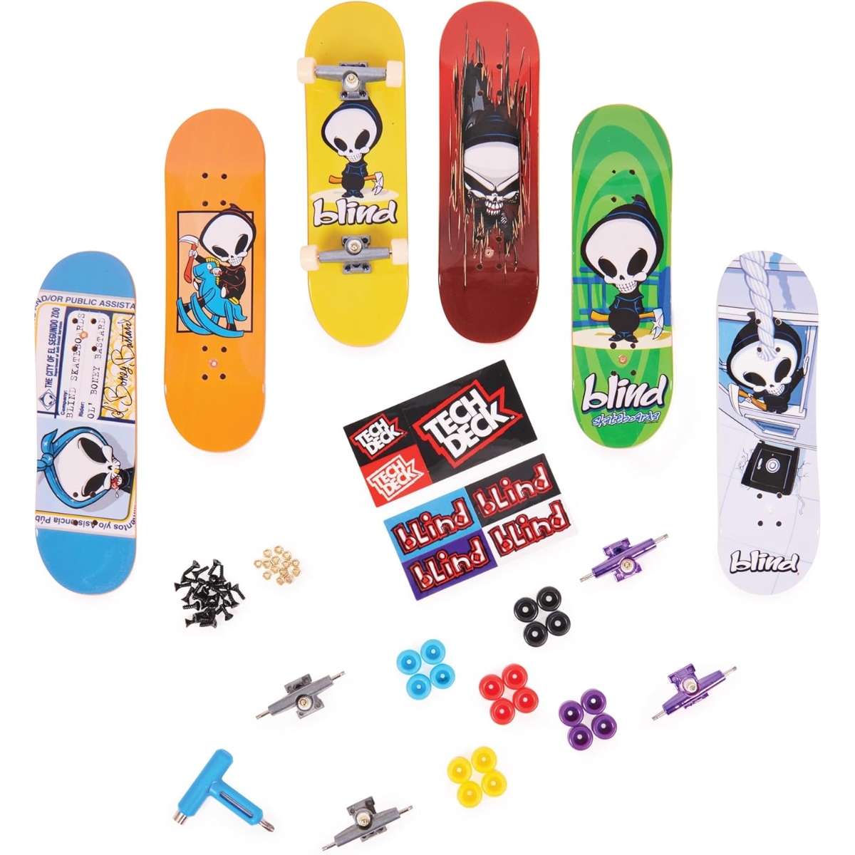 Tech Deck Sk8shop Bonus Assorted Fingerboard Set Unisex, 5-7 Years, Pack of 6