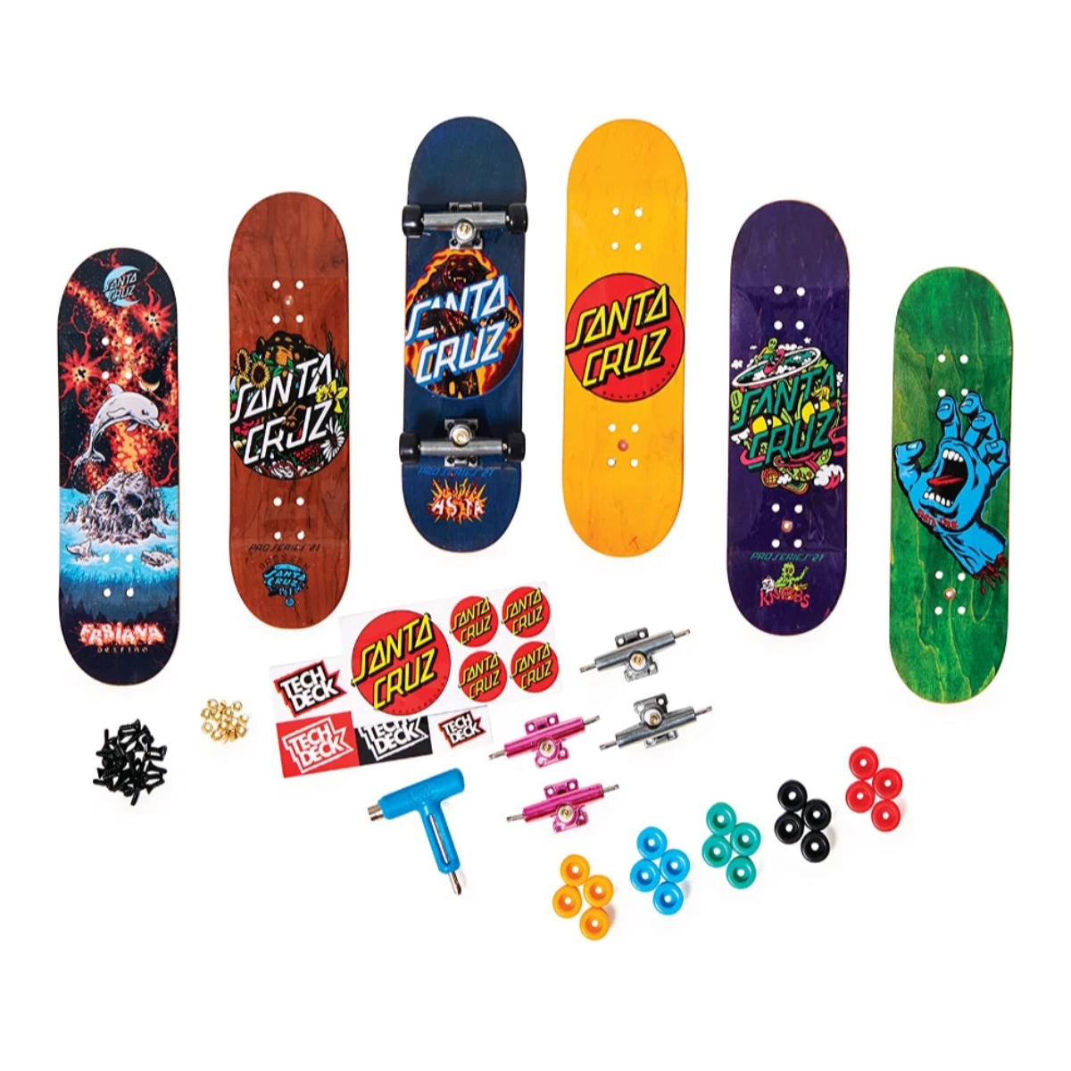 Tech Deck Sk8shop Bonus Assorted Fingerboard Set Unisex, 5-7 Years, Pack of 6