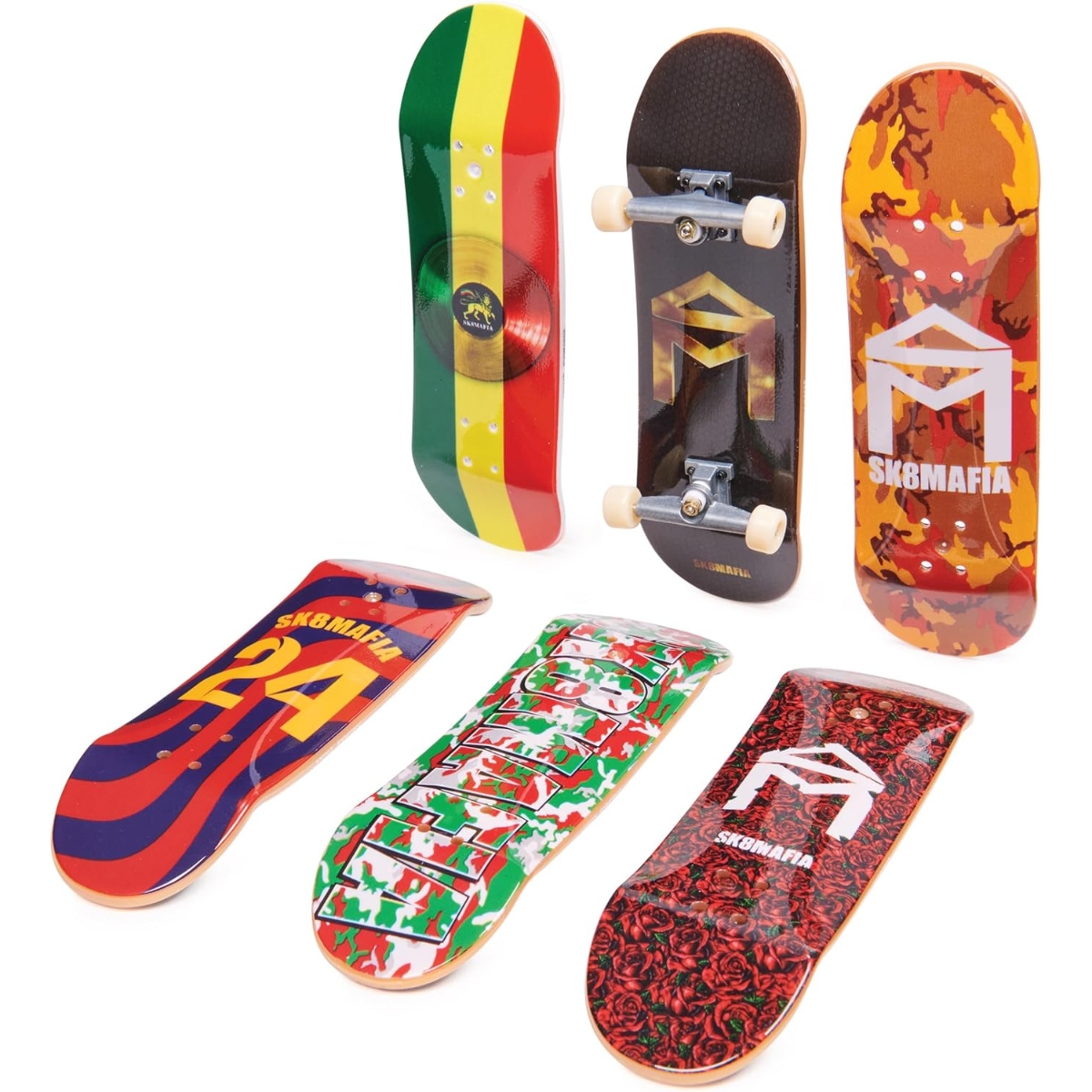 Tech Deck Sk8shop Bonus Assorted Fingerboard Set Unisex, 5-7 Years, Pack of 6