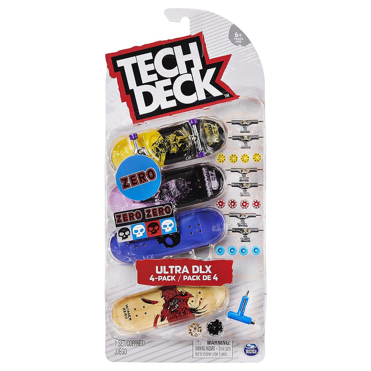 Tech Deck Ultra DLX Assorted Fingerboard Unisex, 5-7 Years, Pack of 4