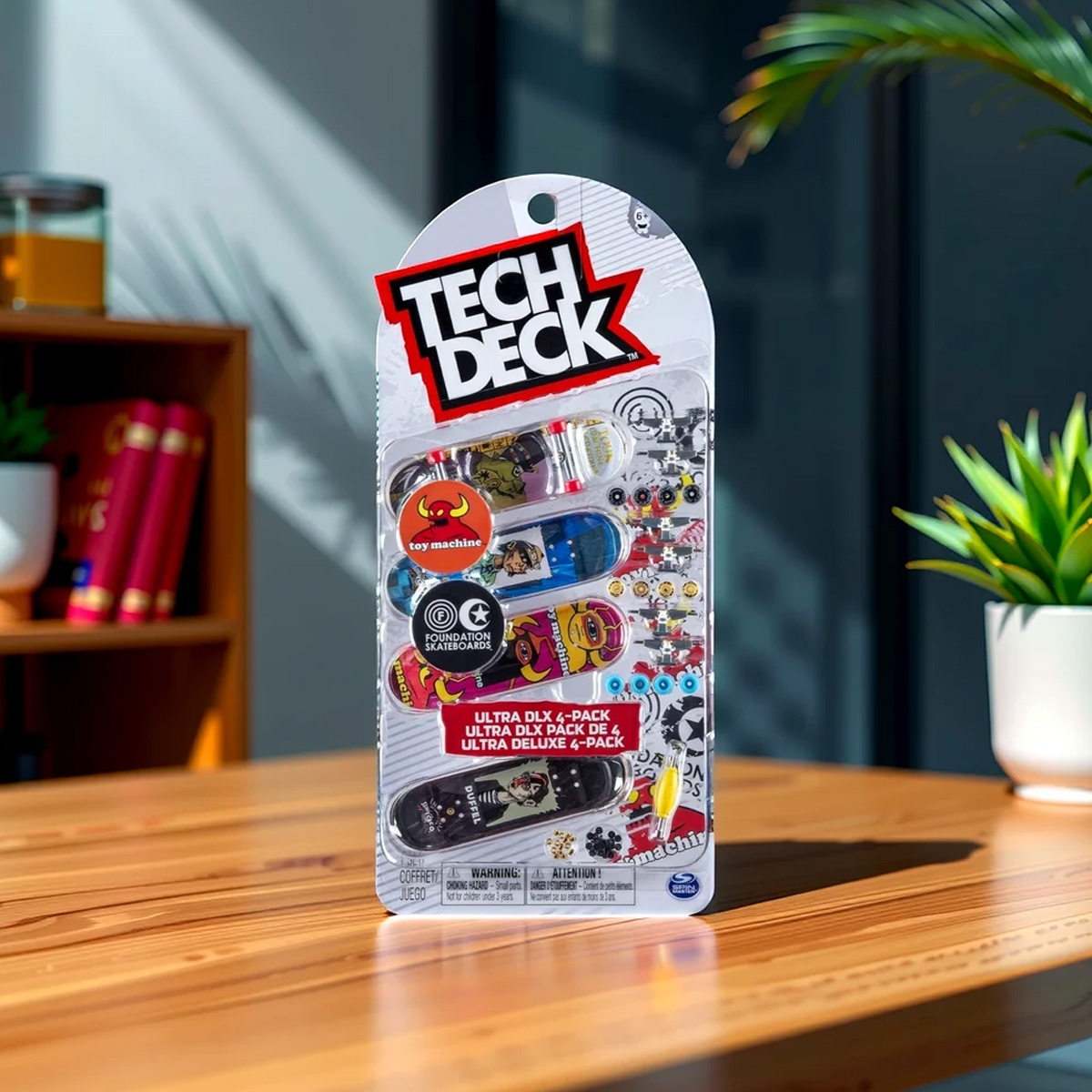 Tech Deck Ultra DLX Assorted Fingerboard Unisex, 5-7 Years, Pack of 4