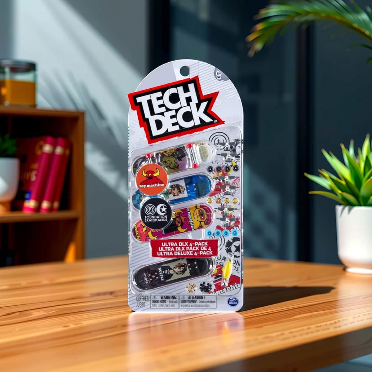 Tech Deck Ultra DLX Assorted Fingerboard Unisex, 5-7 Years, Pack of 4