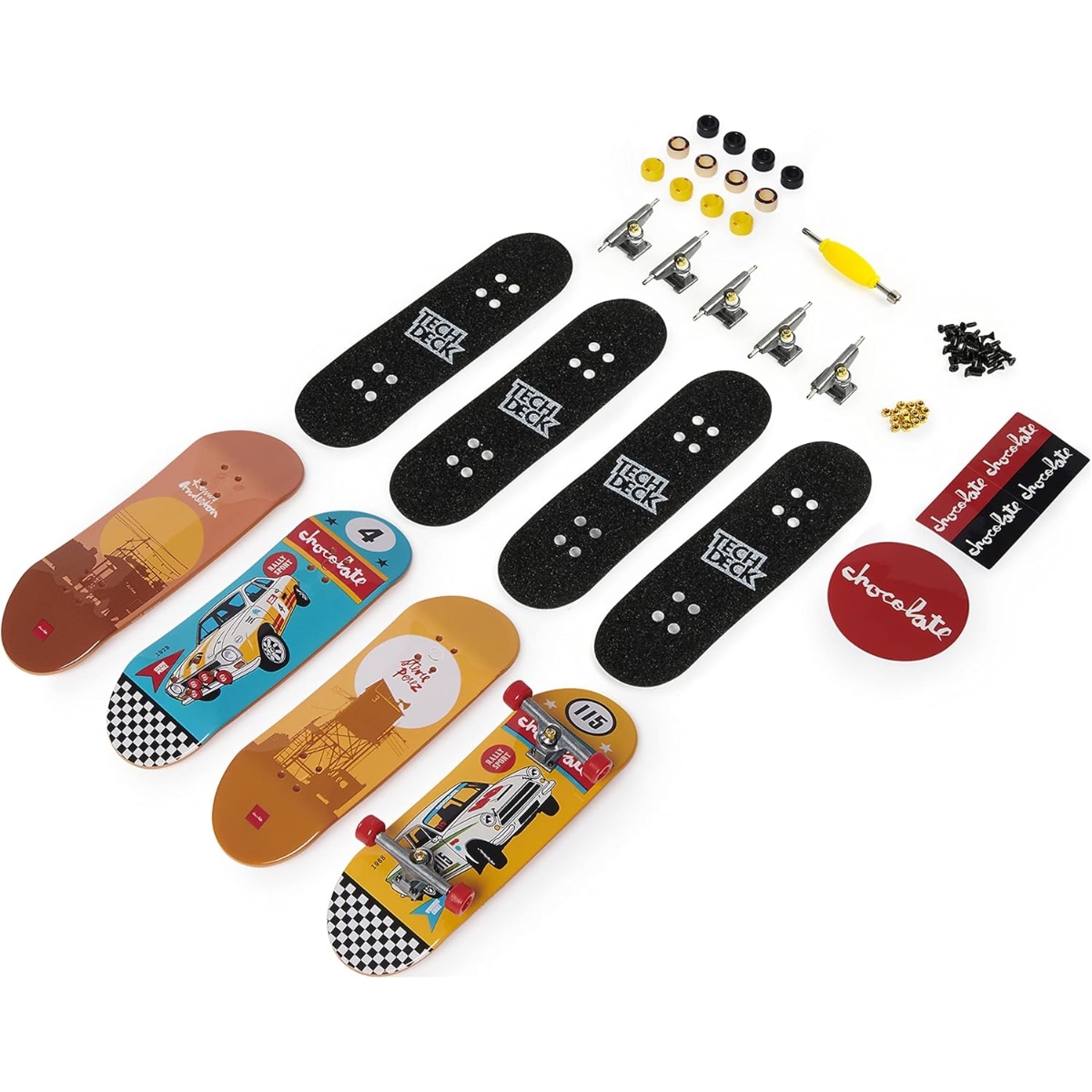 Tech Deck Ultra DLX Assorted Fingerboard Unisex, 5-7 Years, Pack of 4
