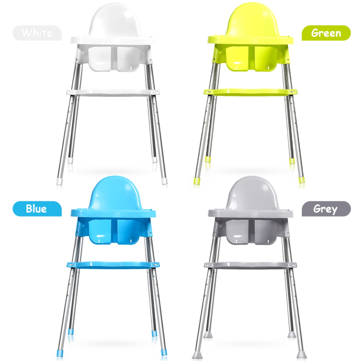 Teknu White High Chair - H1 Toddler, 0-2 Years