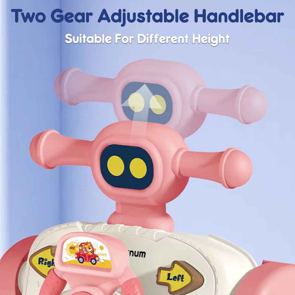 Teknum 3-in-1 Pink Baby Walker with Musical keyboard Toddler, 0-2 Years