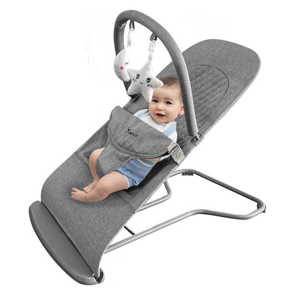 Teknum Grey 3-Stage Baby Bouncer/Recliner Seat