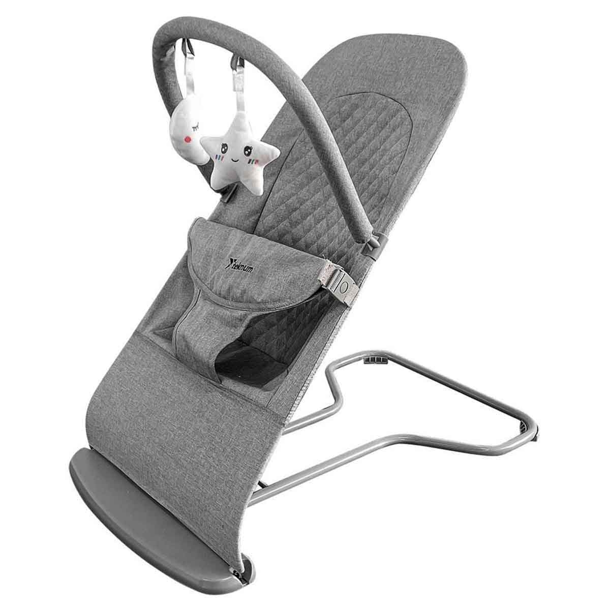 Teknum Grey 3-Stage Baby Bouncer/Recliner Seat