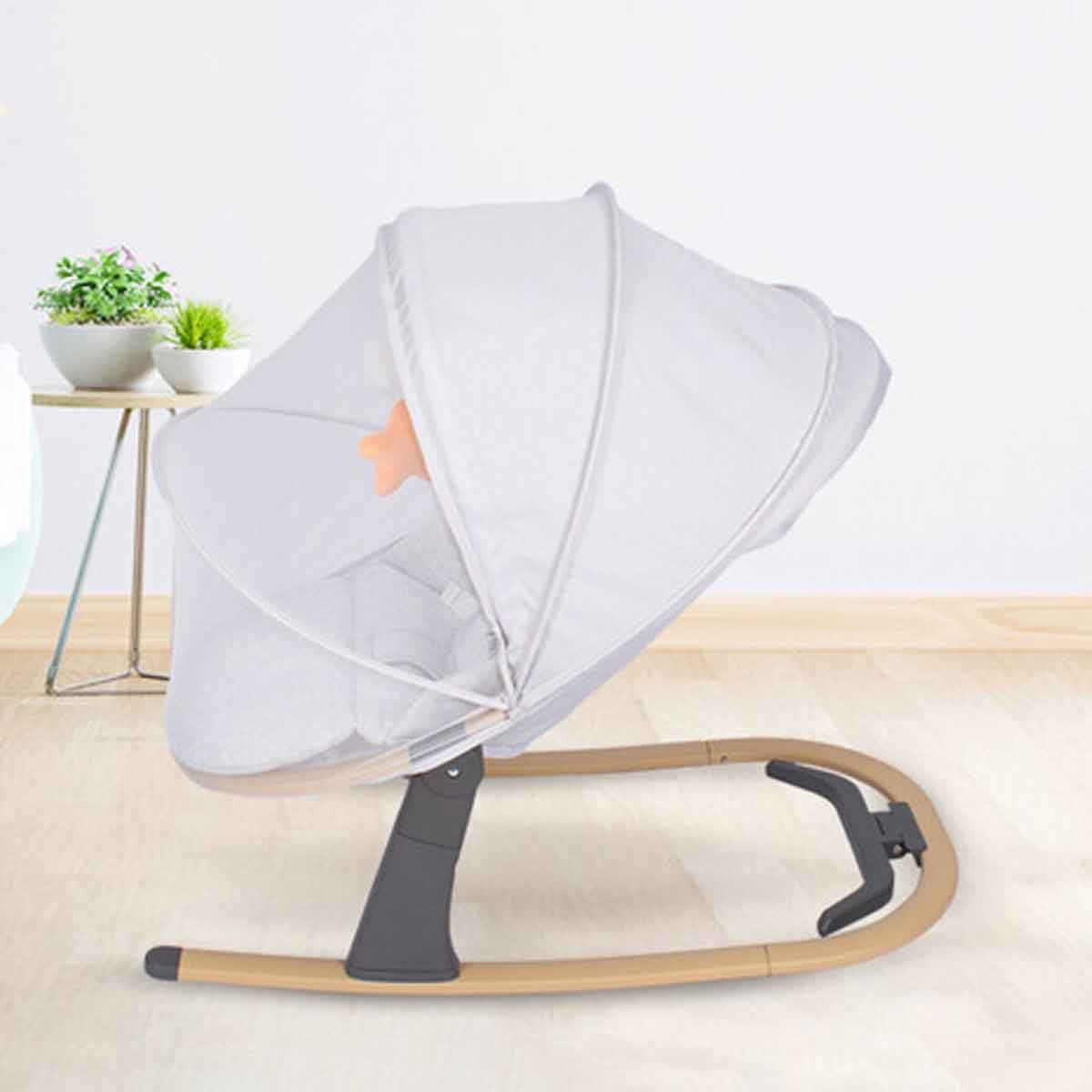 Teknum Ivory 3-Stage Baby Bouncer/Recliner Seat with Mosquito Net