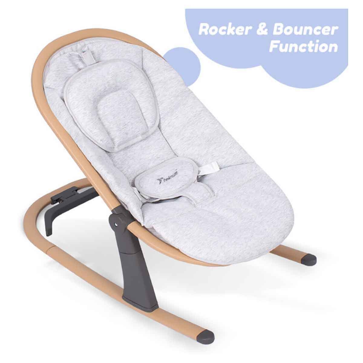 Teknum Ivory 3-Stage Baby Bouncer/Recliner Seat with Mosquito Net
