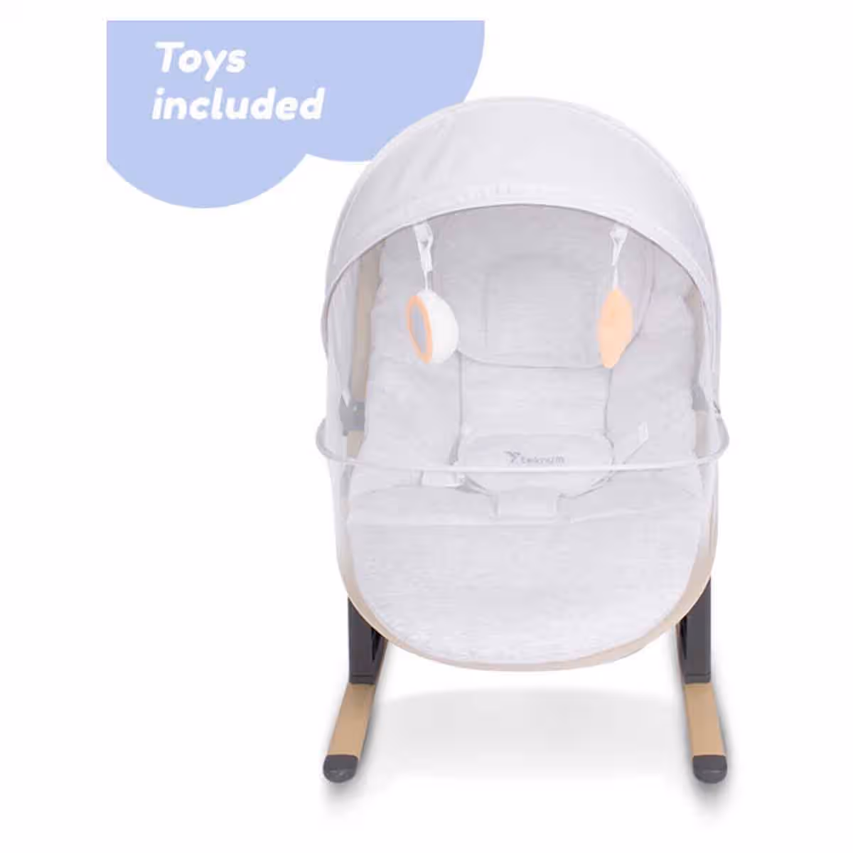 Teknum Ivory 3-Stage Baby Bouncer/Recliner Seat with Mosquito Net
