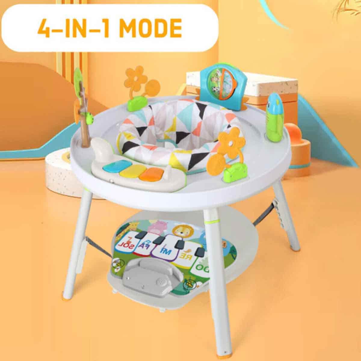 Teknum 4 -in-1 White Activity Jumper Feeding Chair Toddler, 0-2 Years