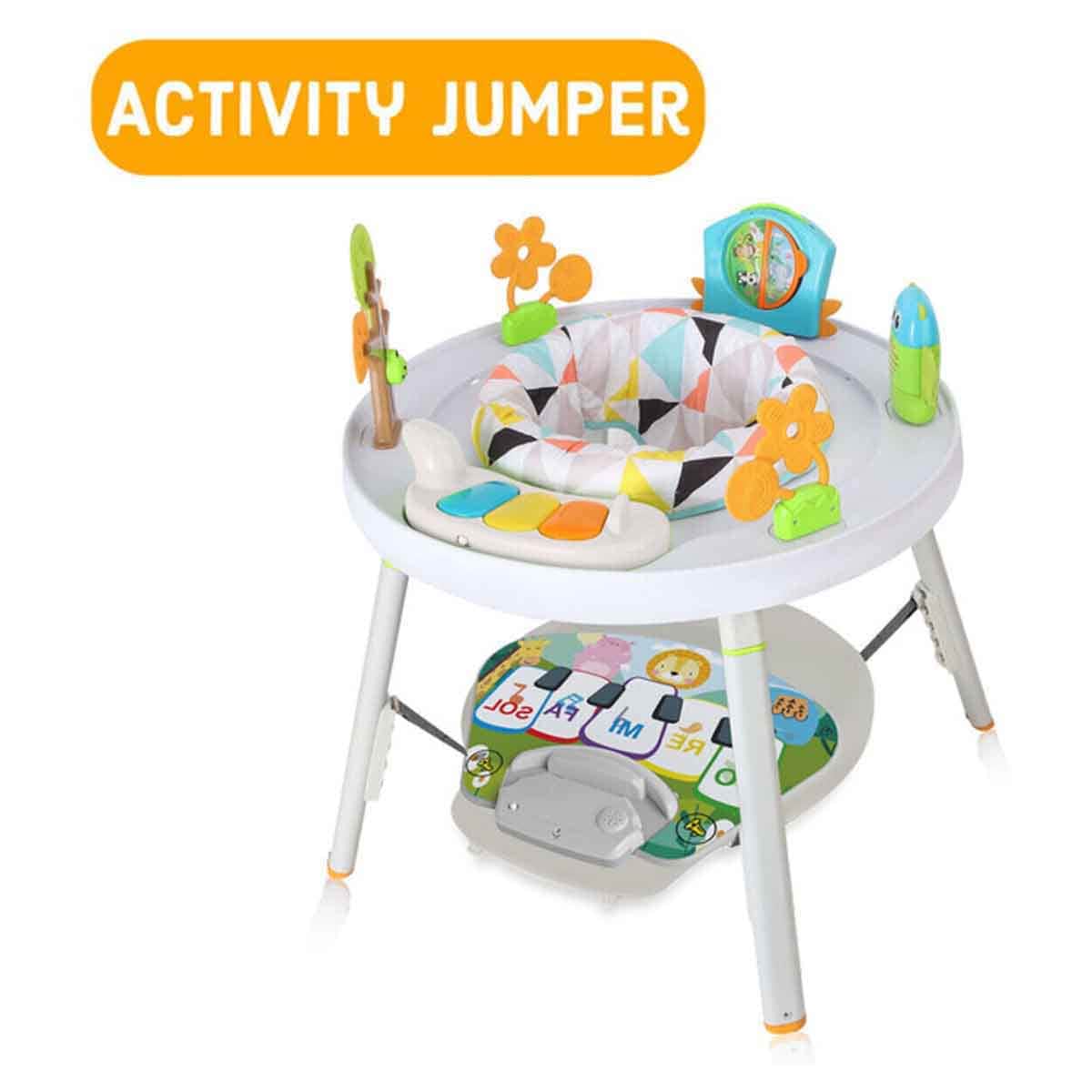 Teknum 4 -in-1 White Activity Jumper Feeding Chair Toddler, 0-2 Years