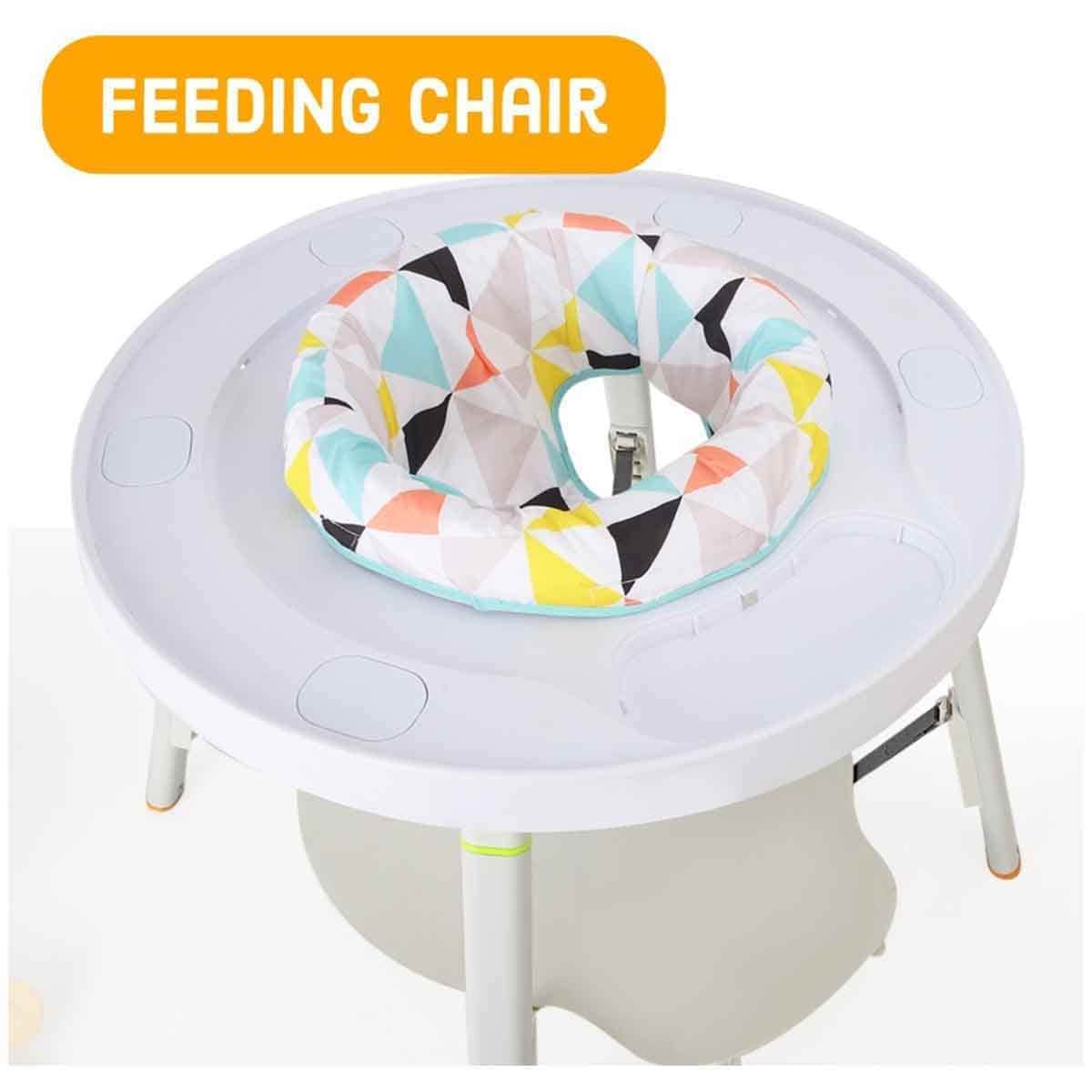 Teknum 4 -in-1 White Activity Jumper Feeding Chair Toddler, 0-2 Years
