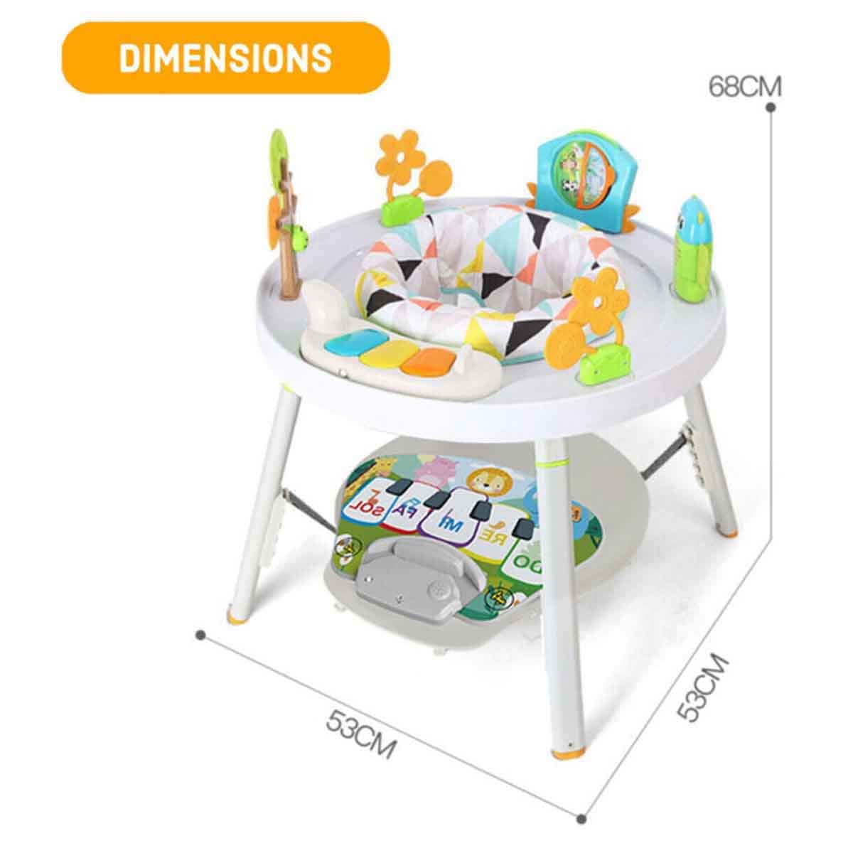 Teknum 4 -in-1 White Activity Jumper Feeding Chair Toddler, 0-2 Years