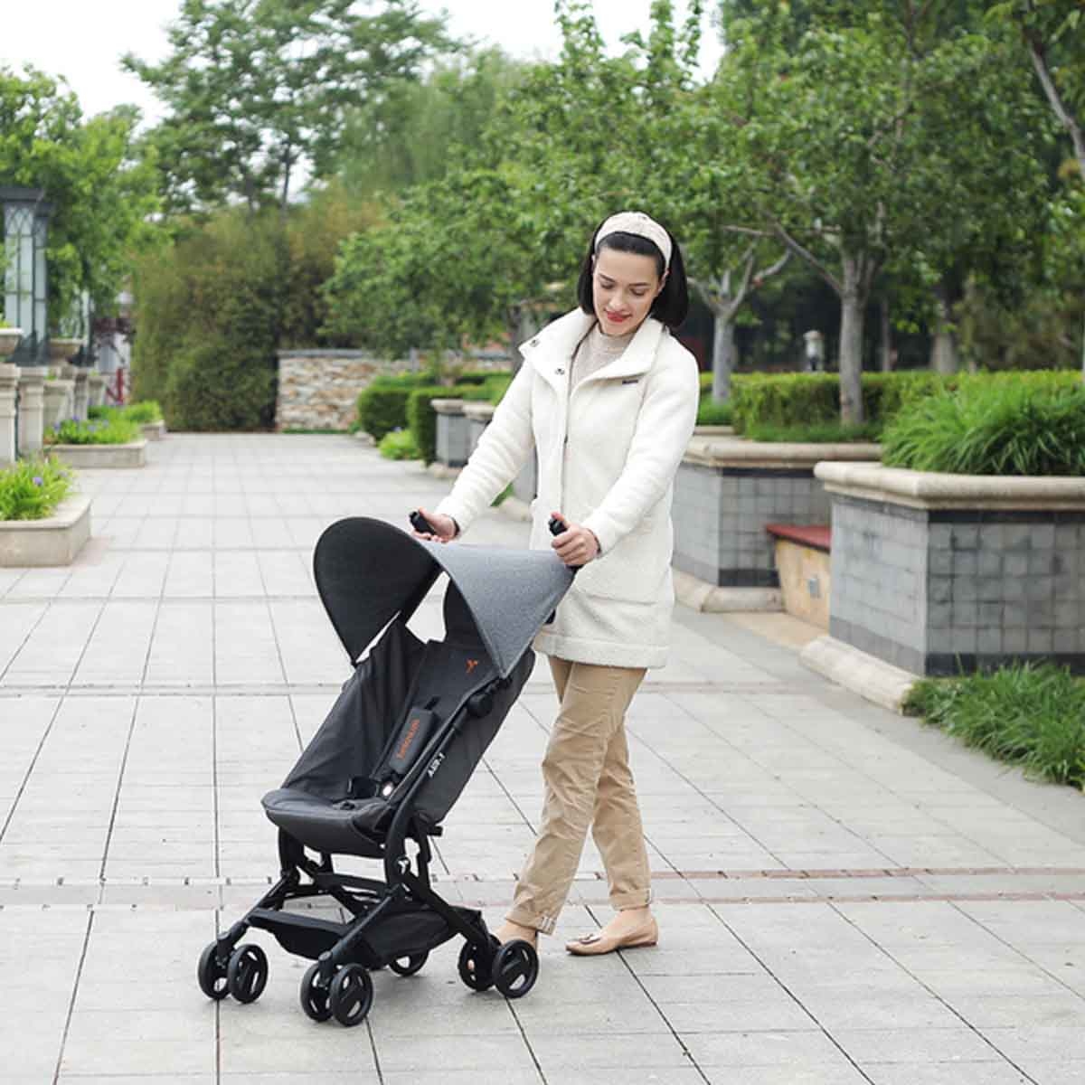 Teknum AIR - 1 Grey Travel Stroller with Carry Backpack