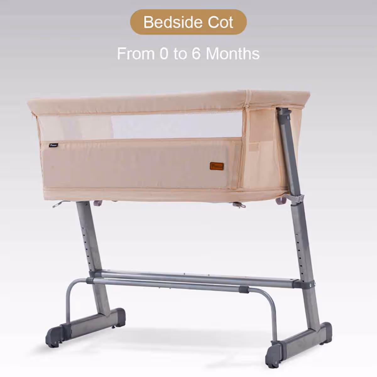 Teknum Ivory Bedside Crib Cot & Sofa Expansion Pack Toddler, 0-2 Years