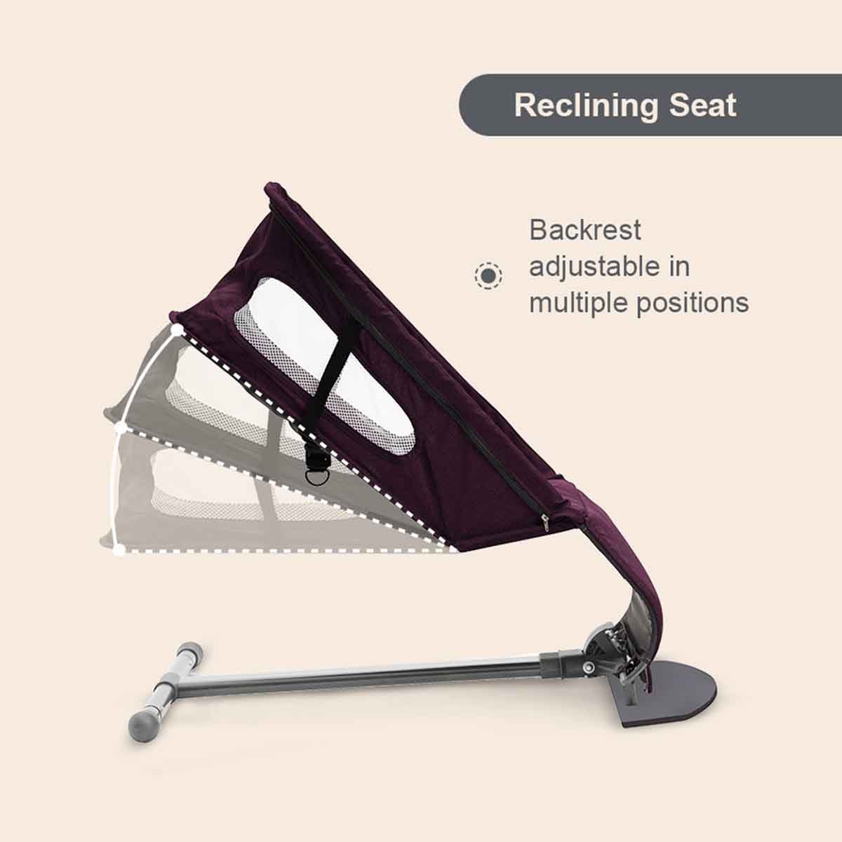 تيكنوم كرسي هزاز للأطفال باللون البنفسجي مع ألعاب