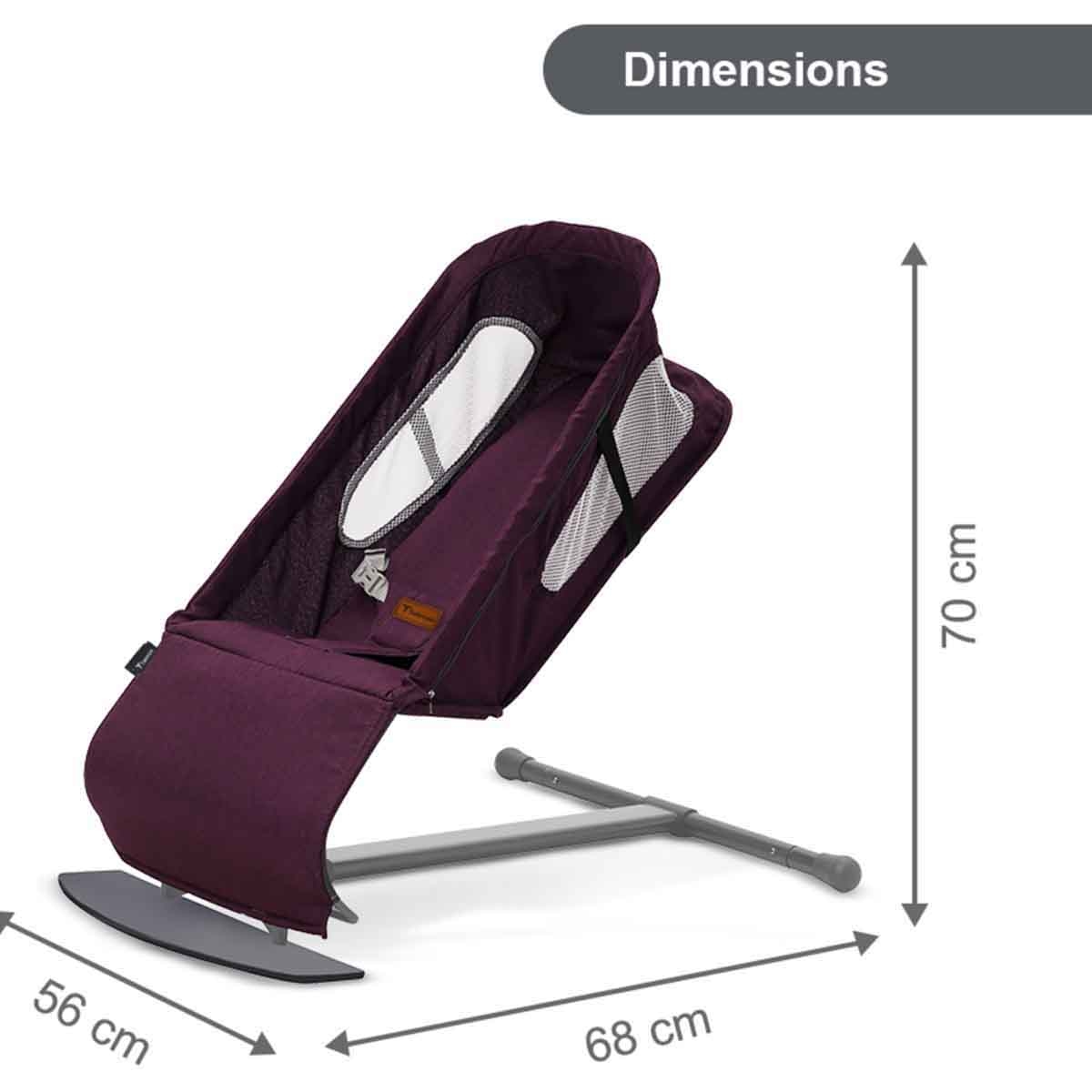تيكنوم كرسي هزاز للأطفال باللون البنفسجي مع ألعاب
