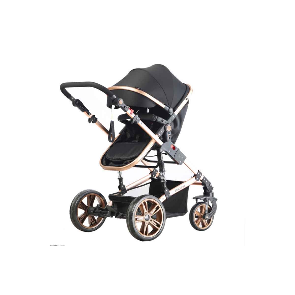 Teknum Black 3-in-1 Pram Stroller Toddler, 0-2 Years