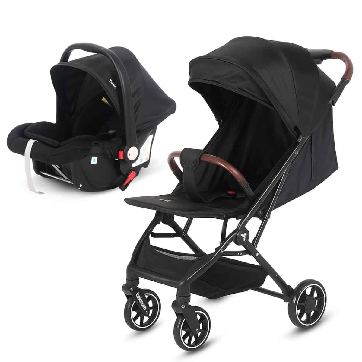 Teknum Black Cabin Plus Travel Stroller Toddler, 0-2 Years