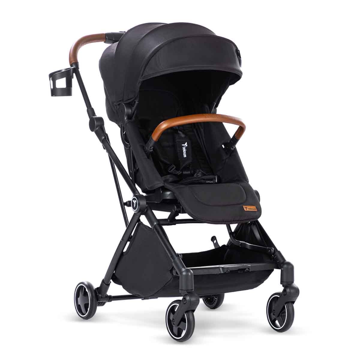 Teknum Black Compacto Auto Fold 360 Reversible Stroller Toddler, 0-2 Years