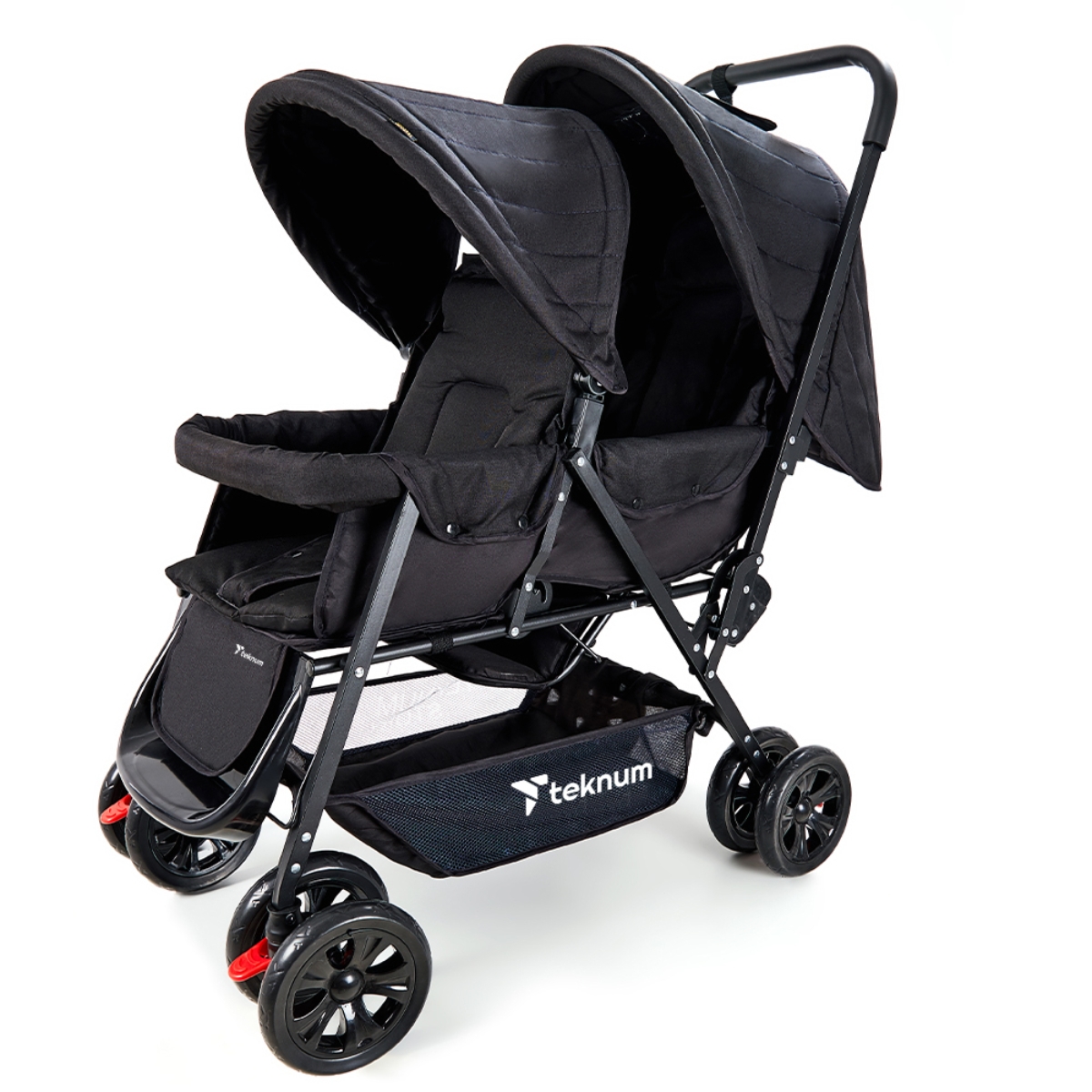 Teknum Black Double Baby Stroller Toddler, 0-2 Years