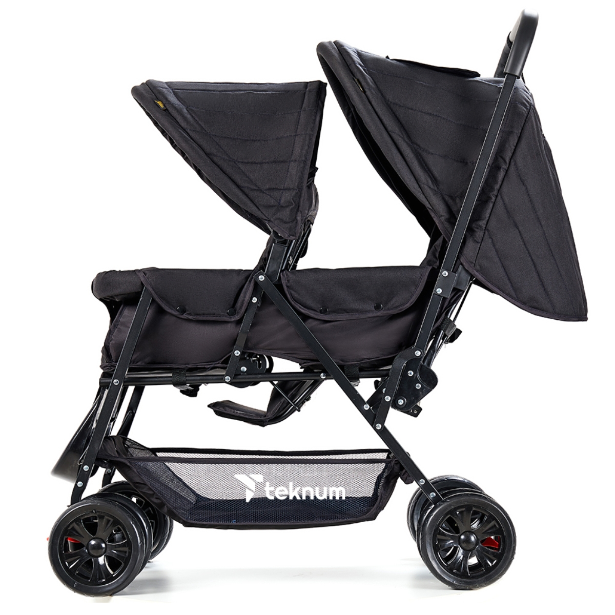 Teknum Black Double Baby Stroller Toddler, 0-2 Years
