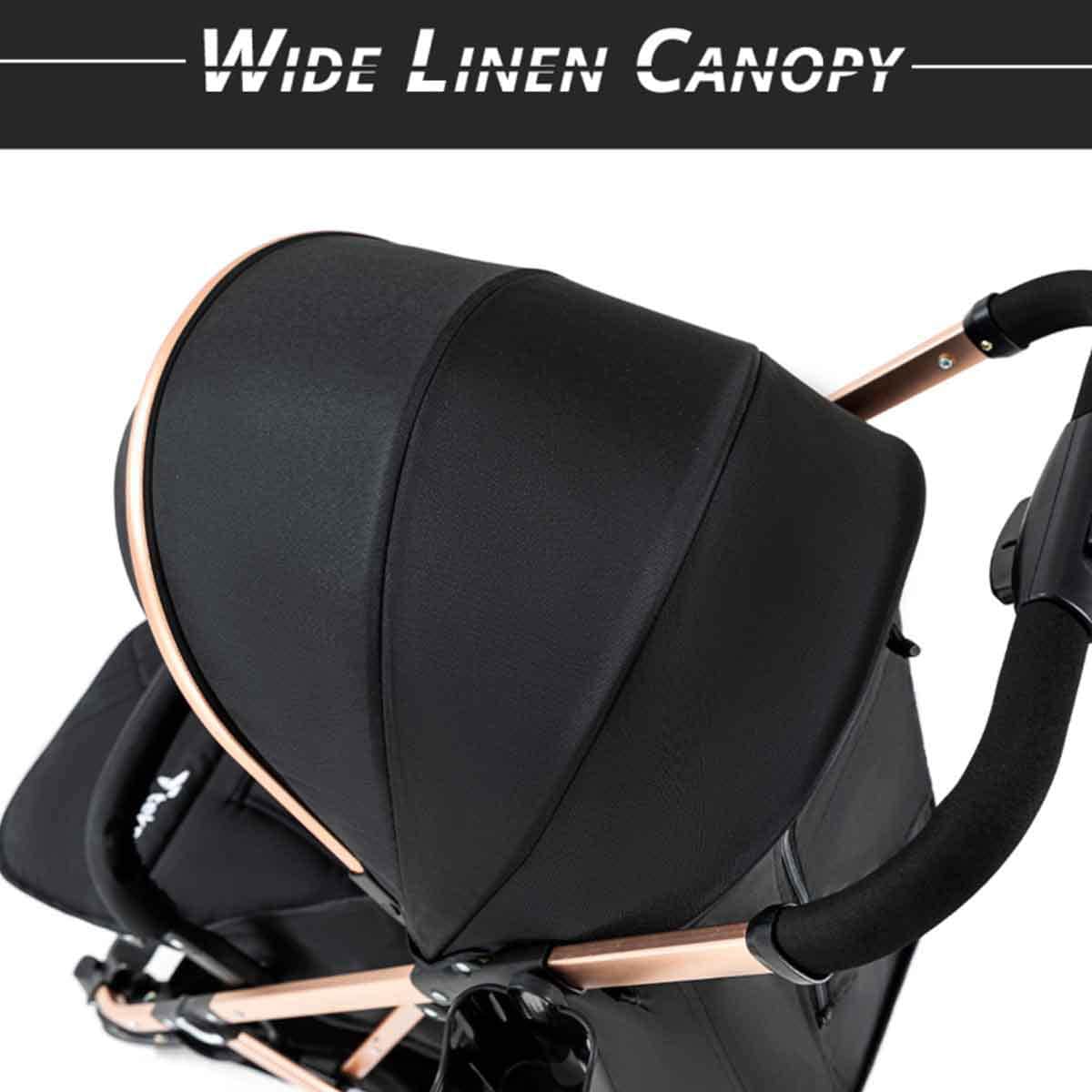 Teknum Black Explorer Travel Stroller Toddler, 0-2 Years